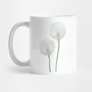 white dandelion painting Mug